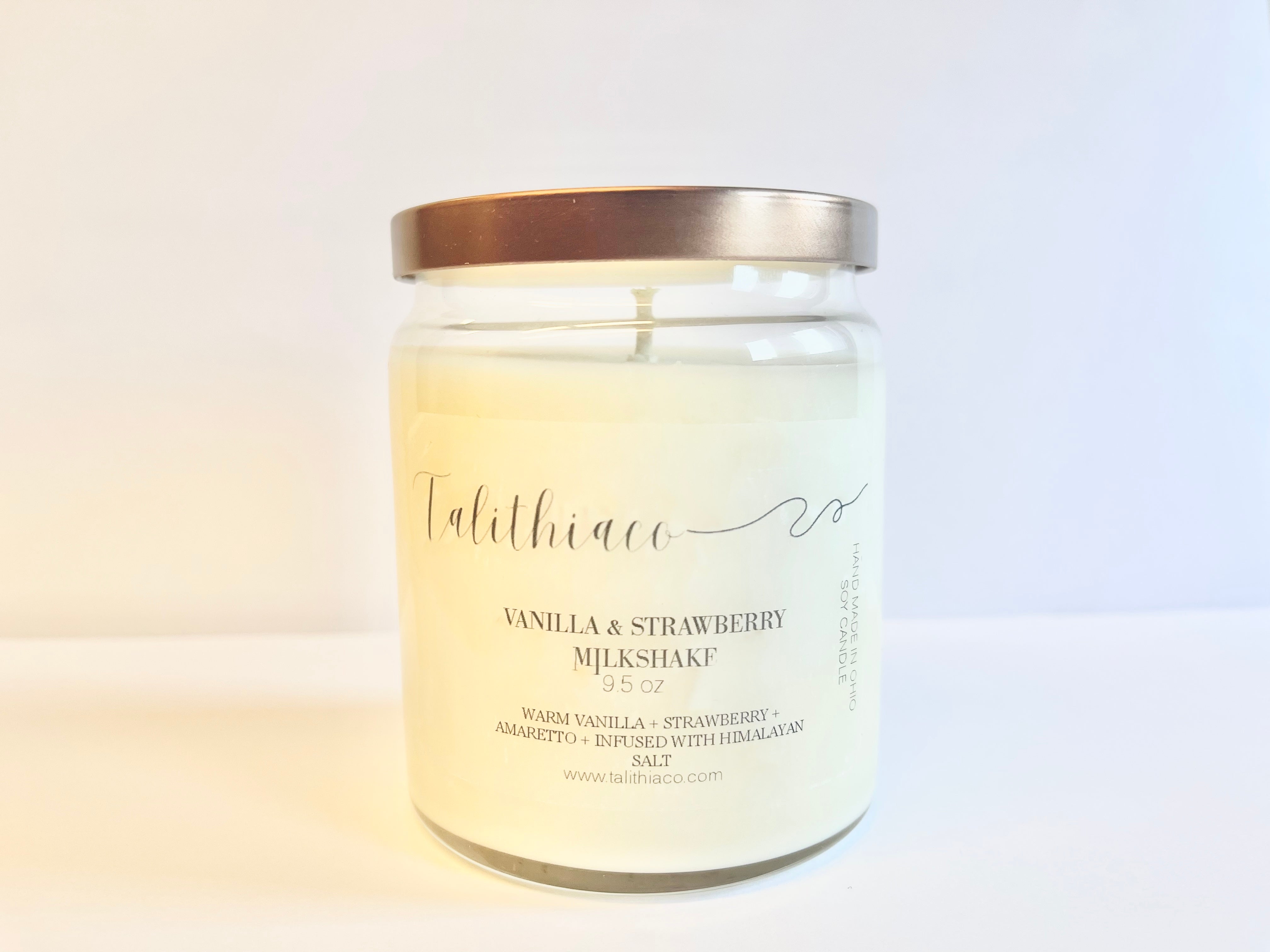 Vanilla & Strawberry Milkshake Candle